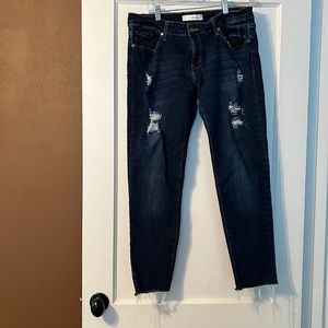 Very gently used distressed KanCan jeans.
